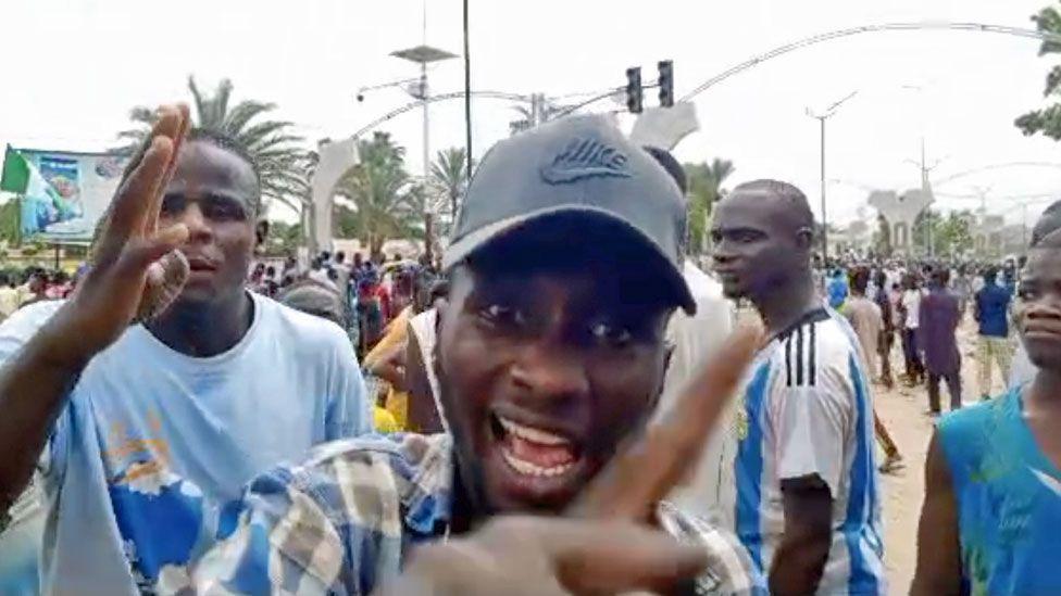 Angry protesters in Kano, Nigeria - 1 August 2024