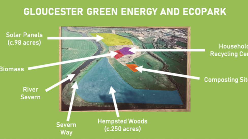 Aerial view of the 360 acre Enovert owned Recycling Centre in Hempsted