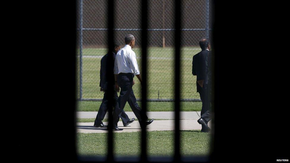 Mr Obama at the El Reno Federal Correctional Institution