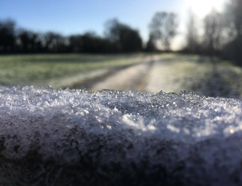 melting snow in Hitchin