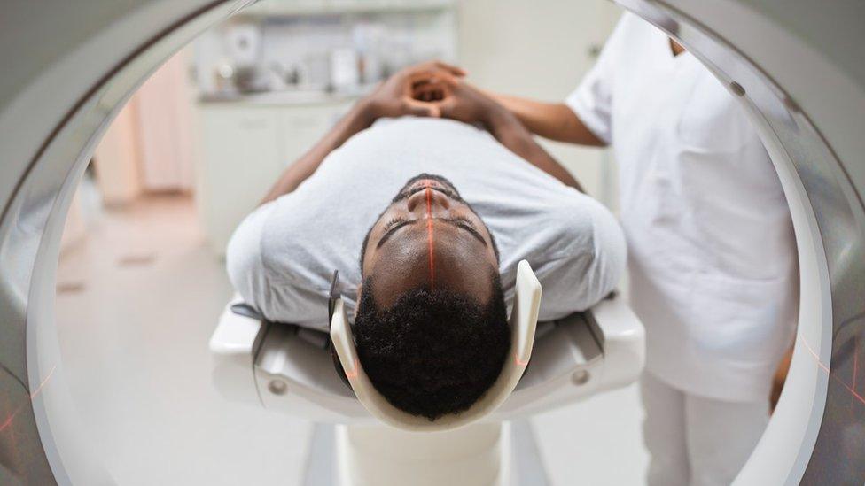 File image of a patient undergoing an MRI scan