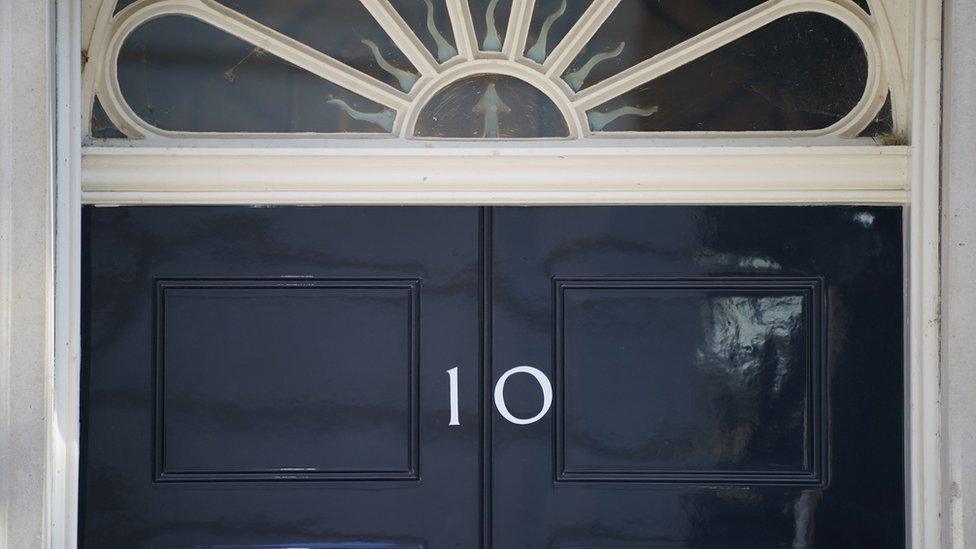 Downing street door