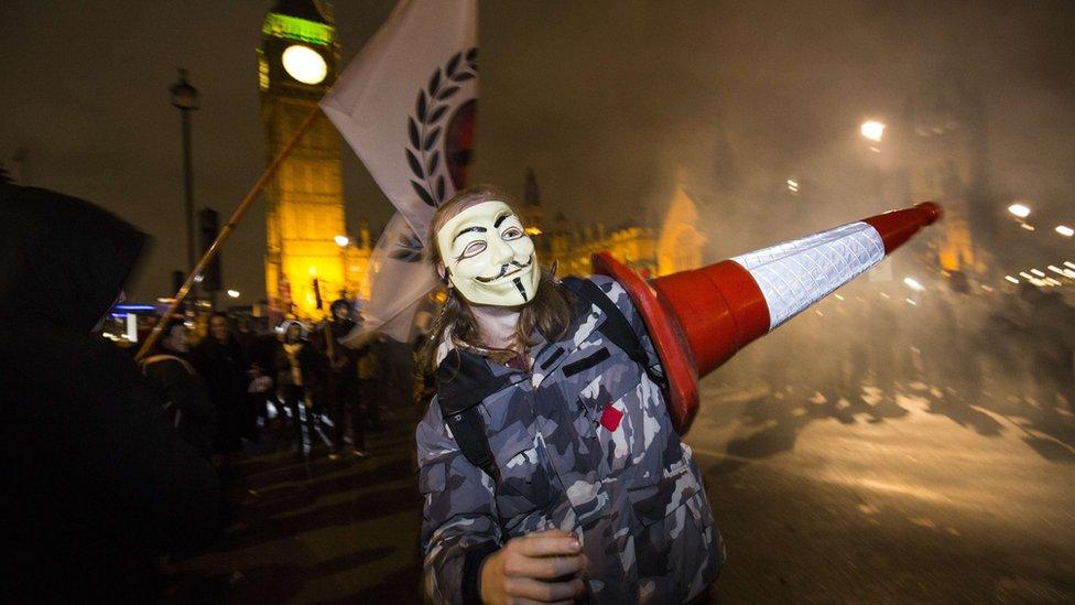 Anti-capitalist protester