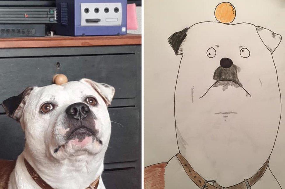 Cartoon of a dog