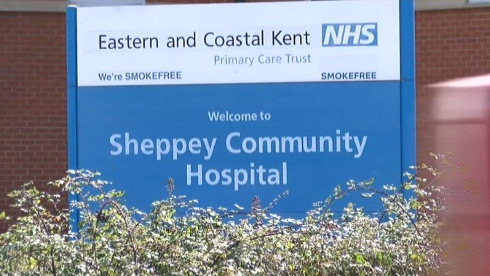 Sheppey Community Hospital sign