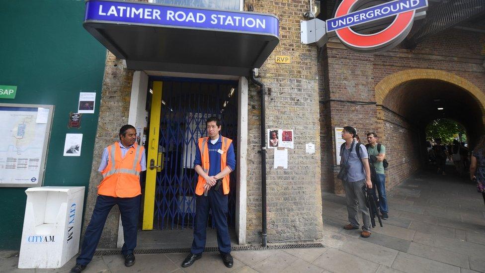 Closed Latimer Road station