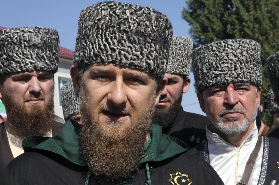 Ramzan Kadyrov (centre), 18 Sep 16