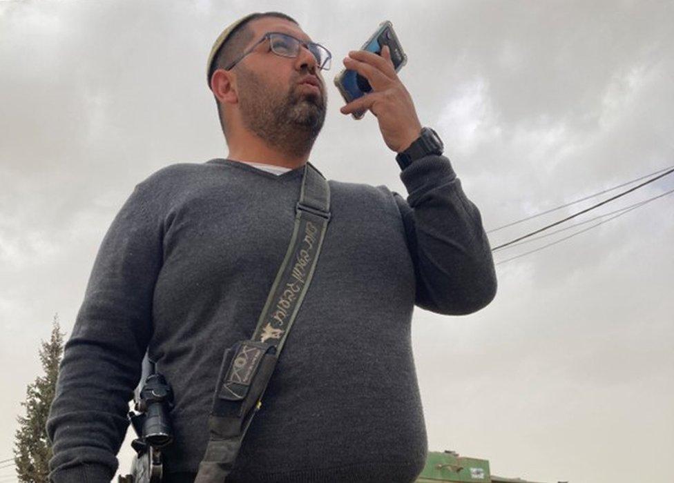 Meir Ayash, who runs security for Esh Kodesh and surrounding settler outposts in the occupied West Bank