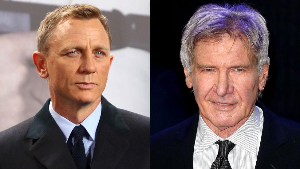 Daniel Craig and Harrison Ford