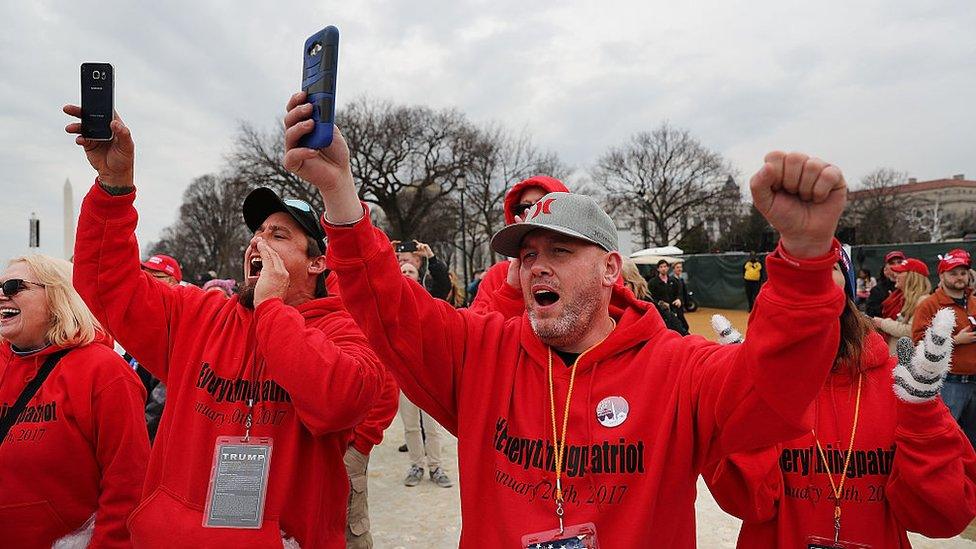 Trump supporters in Washington.