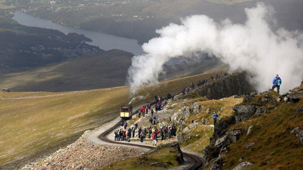 Walkers on Snowdon