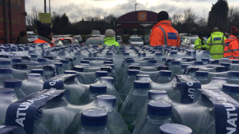 Some of the bottled water