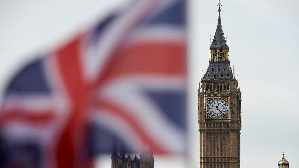 Union Jack flying at Parliament