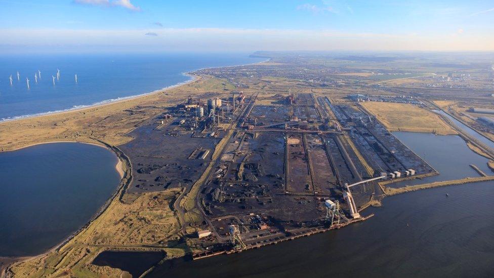 Aerial view of the Redcar site