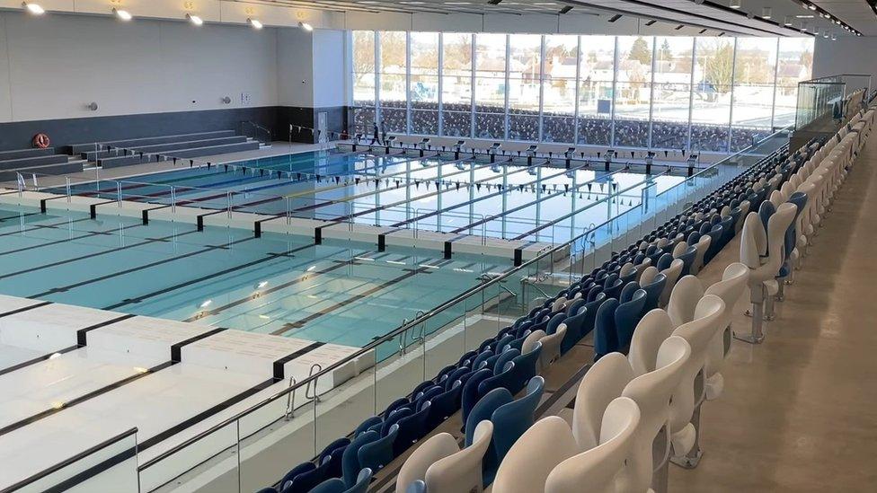 Olympic-size pool at Moorways Sports Village, Derby