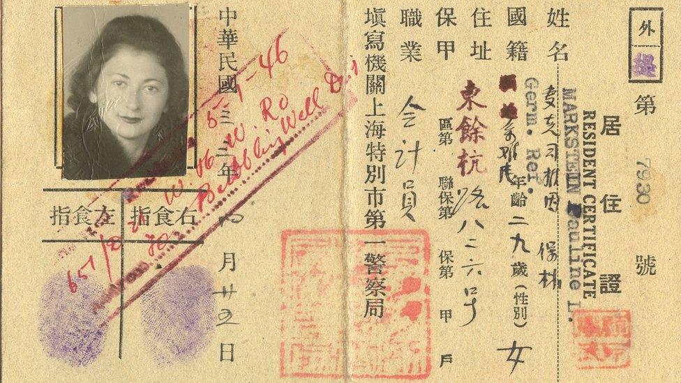 Pauline Markstein's foreigner's resident certificate