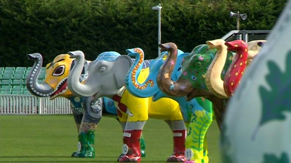 Elephant sculptures