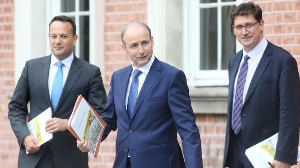 Leo Varadkar, Micheál Martin and Eamon Ryan