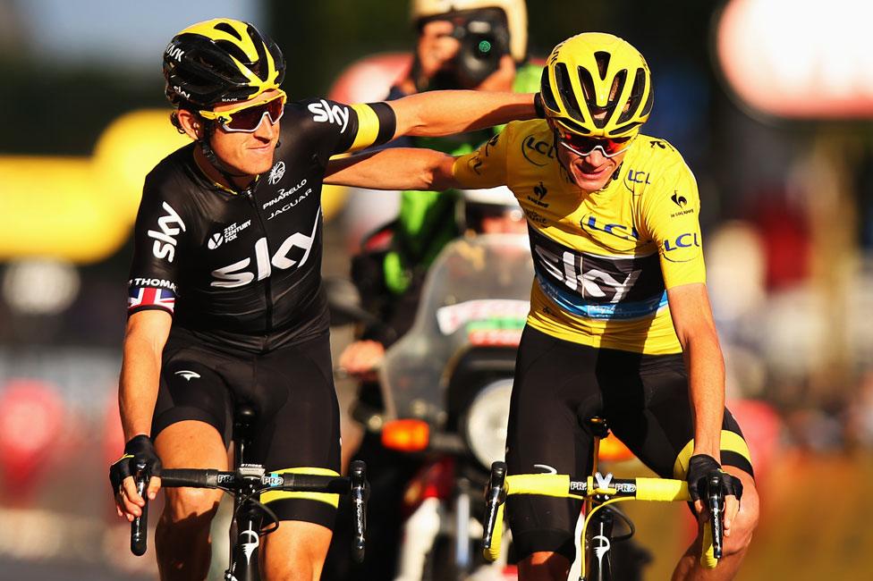 Geraint Thomas and Chris Froome