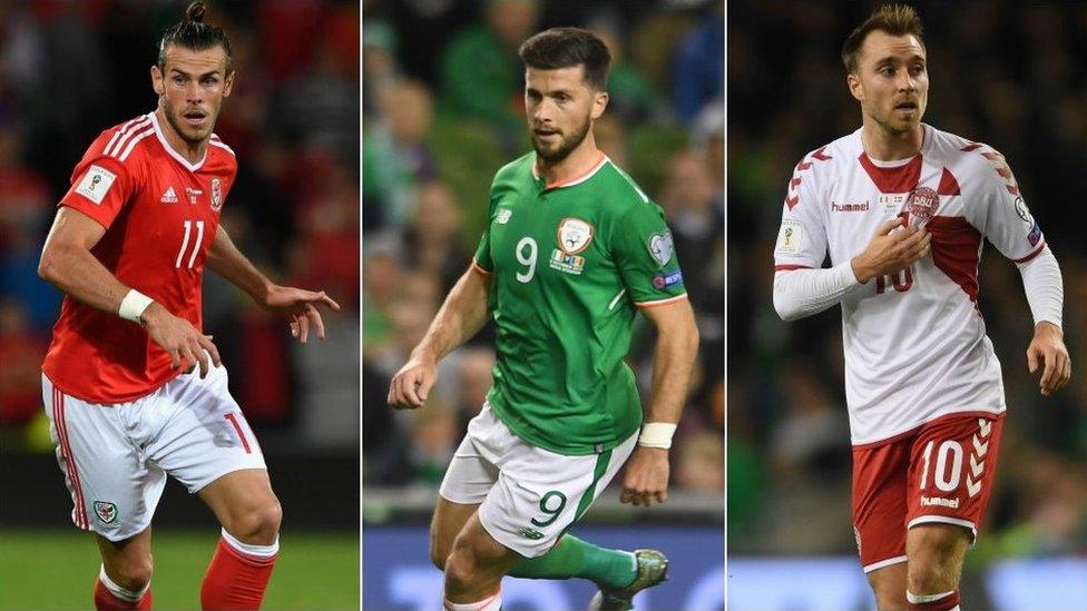 gareth bale, shane long, christian eriksen