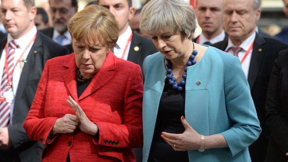 German Chancellor Angela Merkel with British Prime Minister Theresa May