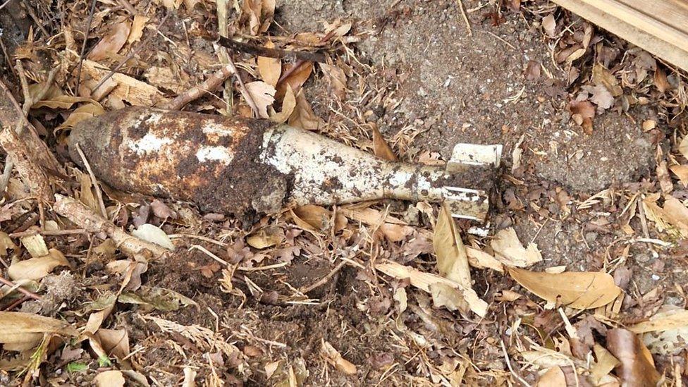 Suspected unexploded bomb