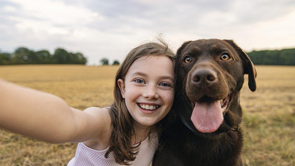 Girl and her dog