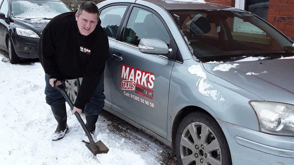 Mark Bates and his taxi