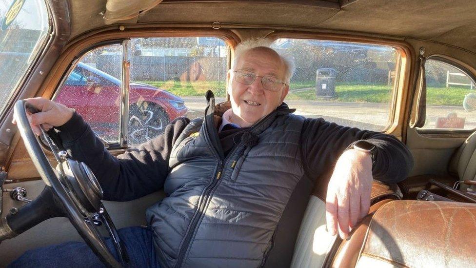 Les Payne in his 1947 Humber