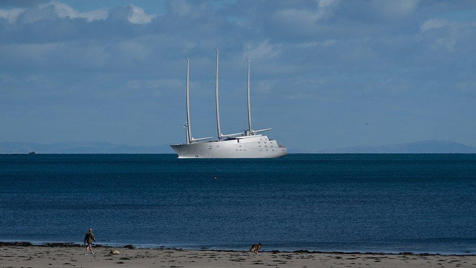 Sailing Yacht A by the Isle of Man