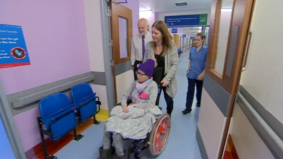 Sophie Robinson and her mum at hospital