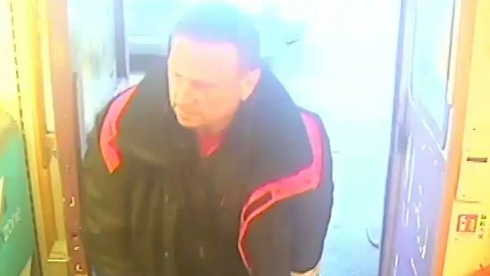 CCTV footage of Colin Milburn at shop on the day of the murder of Buddug Jones