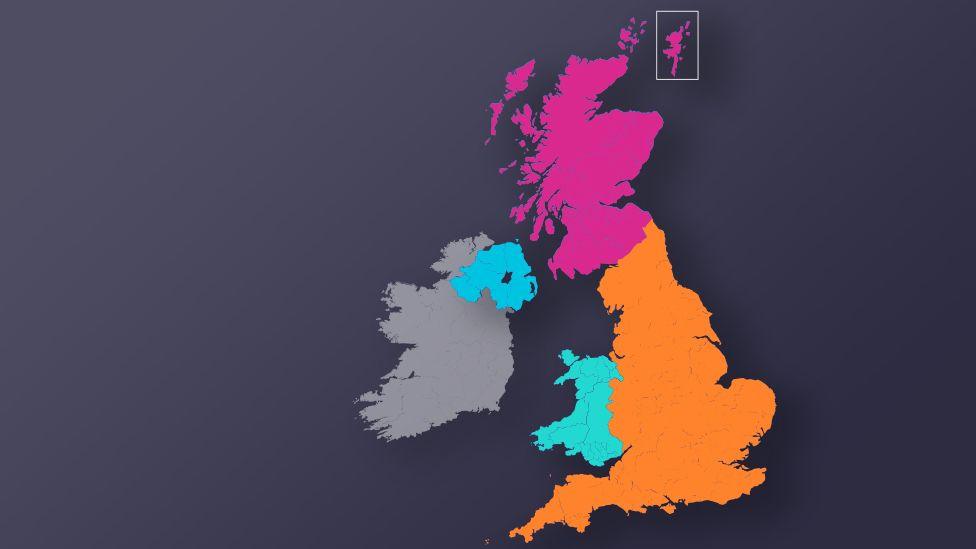 map of the UK