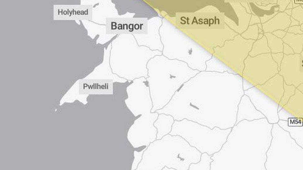 Weather warning map