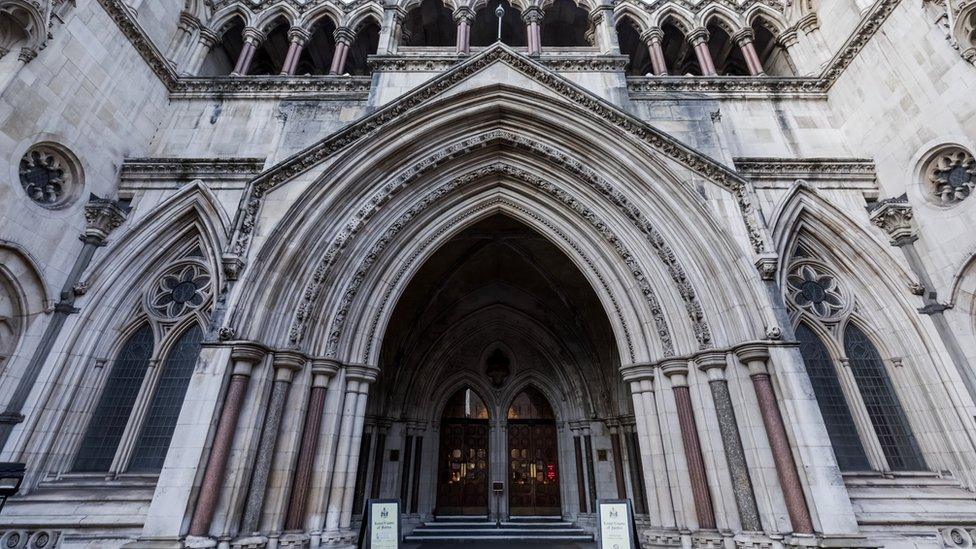 The outside of the Royal Courts of Justice in central London