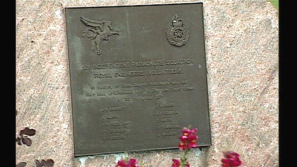 Plaque which marks the Cromwell Weir tragedy