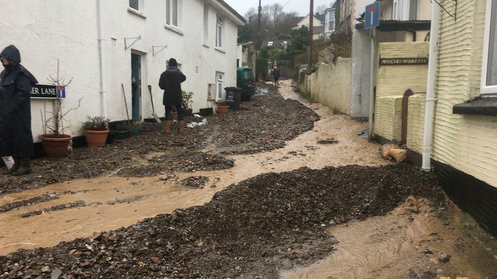 flooding Combe Martin