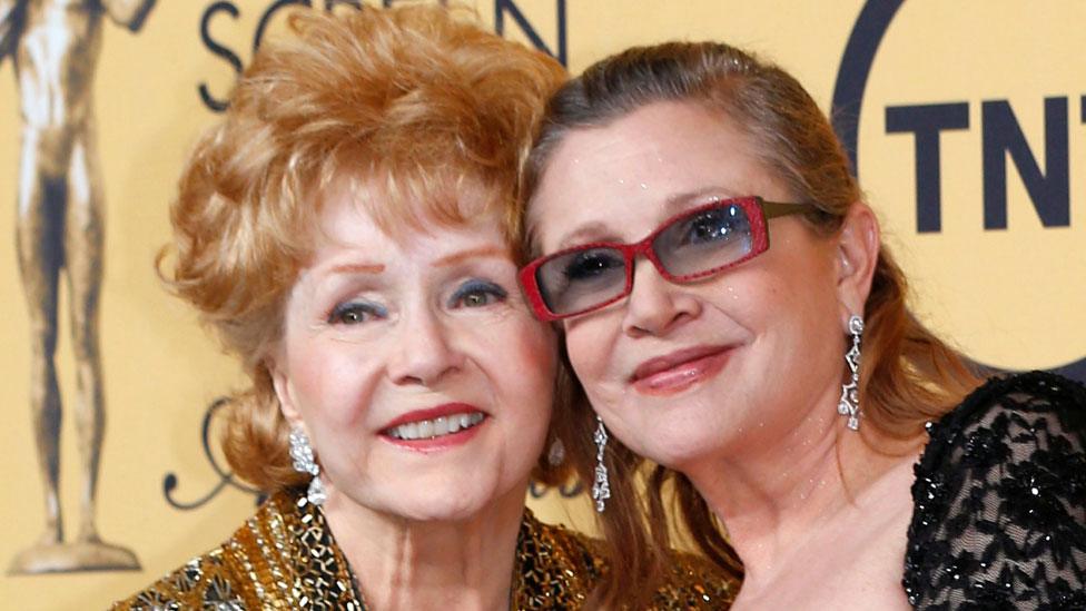 Debbie Reynolds and Carrie Fisher