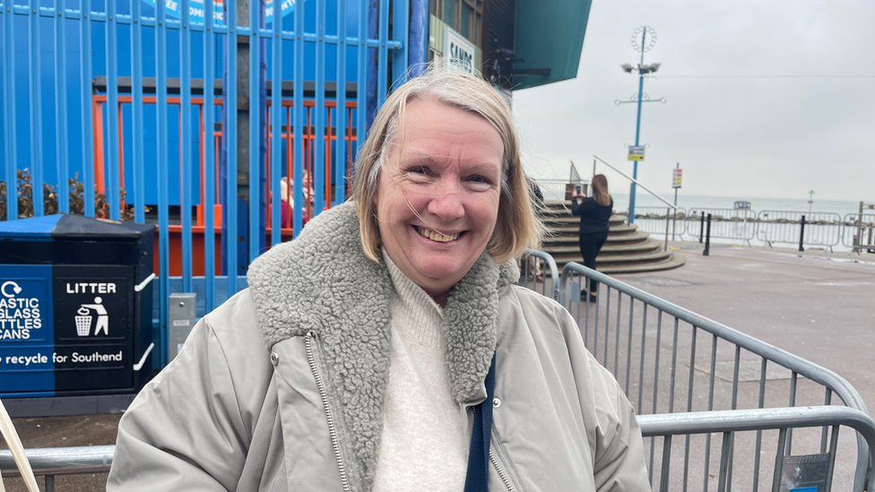 Yvonne Weaver stood at the seafront in Southend to see Prince Charles and Camilla during celebration of Southend city status