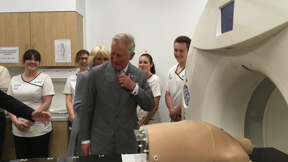 They met staff and patients at the North West Cancer Centre at Altnagelvin Hospital in Londonderry