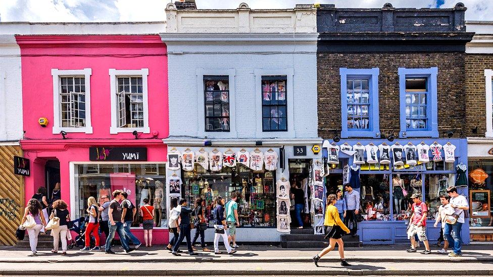 Shoppers on a UK high street