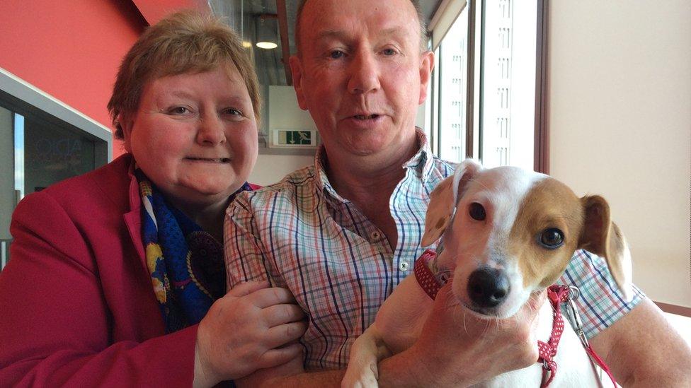 Mary and Frank Finlay with Molly