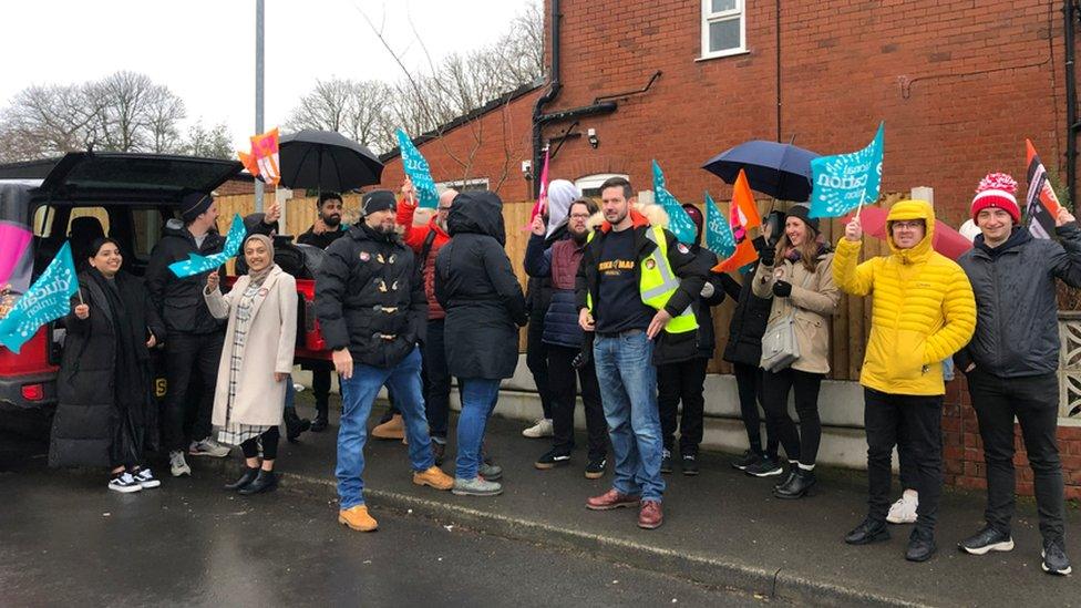 Bolton teachers on strike