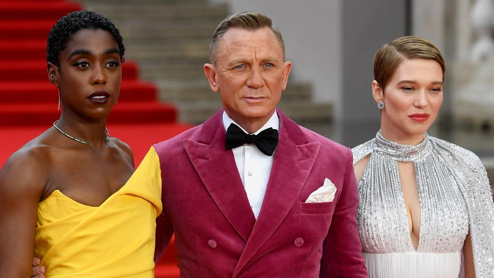 Lashana Lynch, Daniel Craig and Lea Seydoux attended the film's world premiere on Tuesday