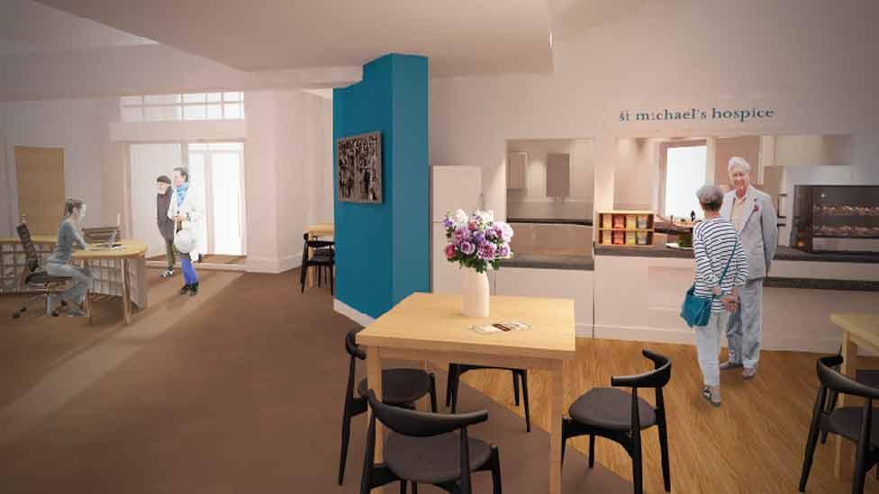 Artist's impression of new reception and coffee shop