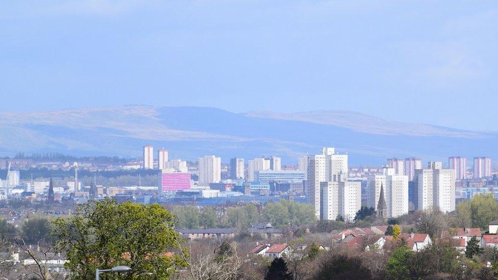 high rise buildings in Glasgow