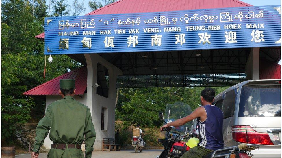 The border between Wa state and the rest of Myanmar