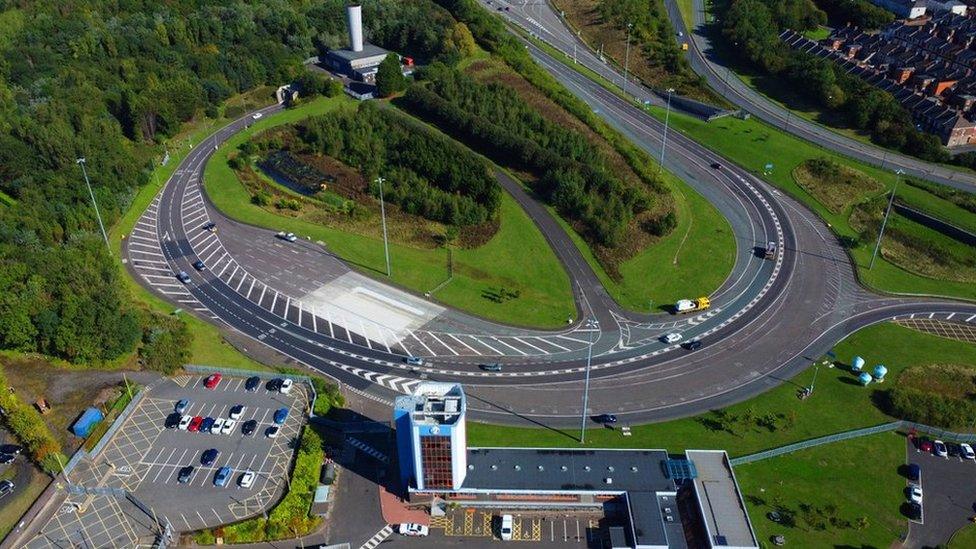 Aerial of Tyne Tunnel