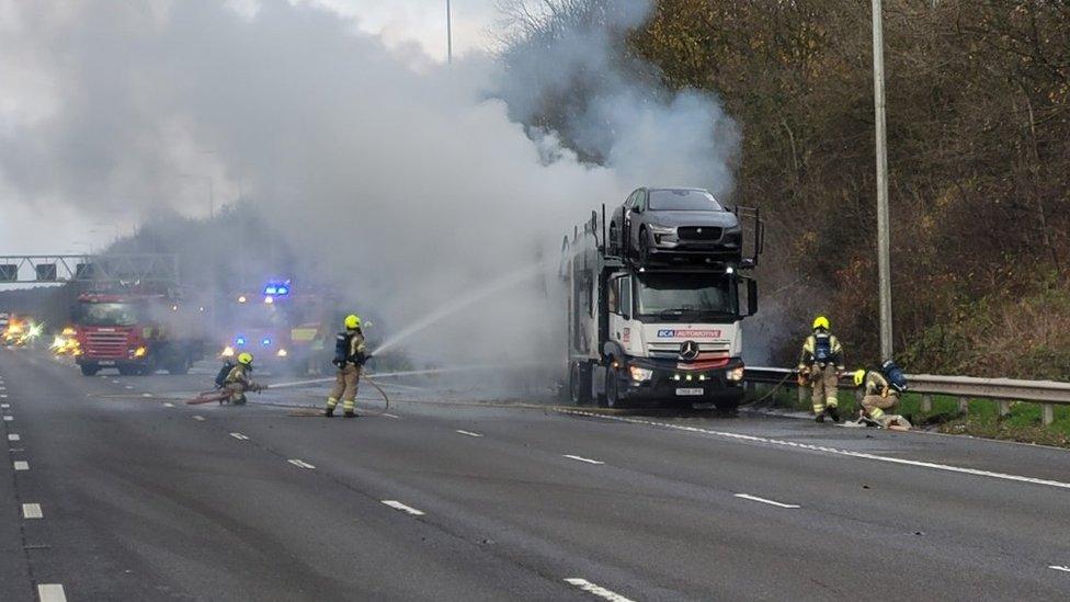 Image of firefighters at the scene