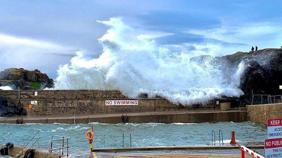 A maximum wave height of close to 30 metres (98ft) was recorded on Wednesday